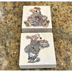 Boyds Bears Friends Baileys‎ Heart Desire Harrison's Birthday 2 Rubber Stamps